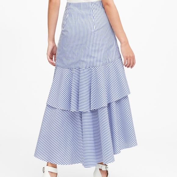 Gorgeous NWOT Striped Poplin High - Low skirt - Picture 2 of 8